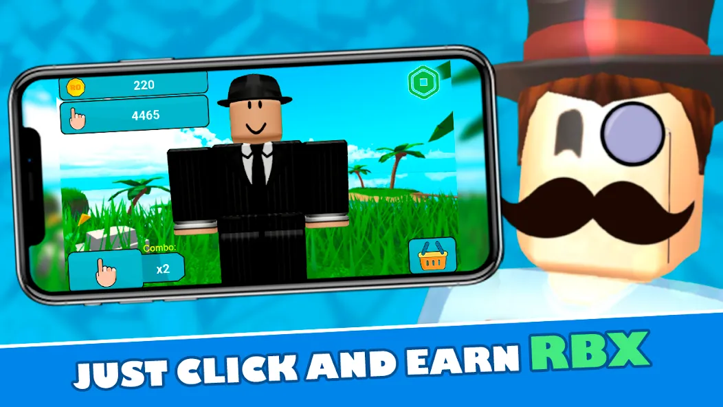 RoClicker - Robux (РоКликер) [МОД: Деньги, Монеты и Меню MOD] Screenshot 1