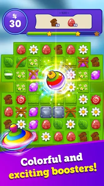 Easter Magic — Match 3 Game (Истер Мэджик) [MOD: Premium/Unlocked] - Скриншот 2