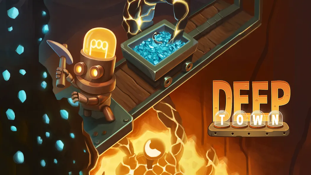 Deep Town: Idle Mining Tycoon (Дип Таун) [MOD: Много монет/Энергии] - Скриншот 1
