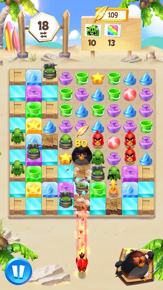 Angry Birds Match 3 (Энгри Бердс Матч 3) [МОД: Много денег, Монет и Все открыто] Screenshot 5