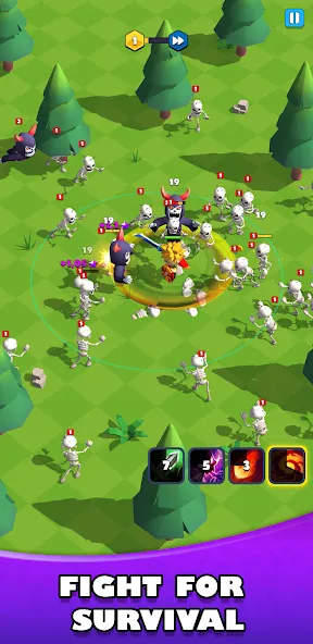 Idle Warrior Defence RPG (Айдл Вариор Дефенс РПГ) [МОД: Много денег, Монет и Все открыто] Screenshot 1