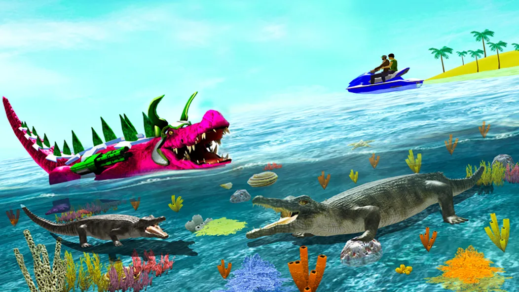 Robot Game Transform Crocodile [МОД: Много денег, Монет и Все открыто] Screenshot 2