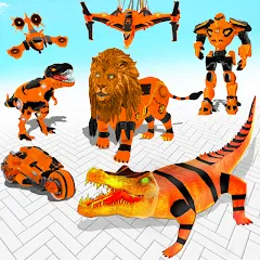 Скачать Robot Game Transform Crocodile [МОД: Много денег, Монет и Все открыто] | Взлом Robot Game Transform Crocodile на Андроид