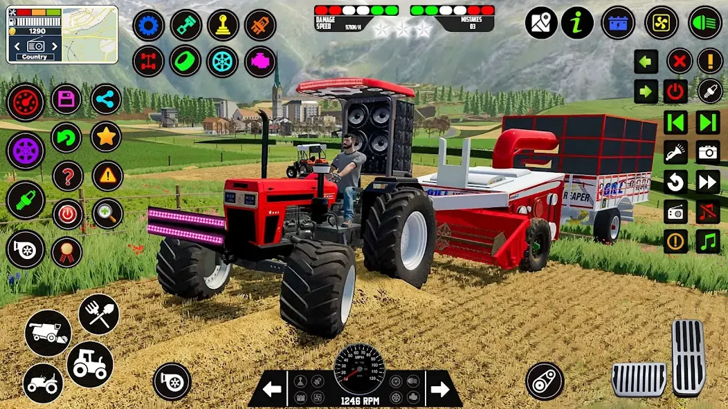 Indian Tractor Farming Games [MOD: Меню/Много денег] - Скриншот 2