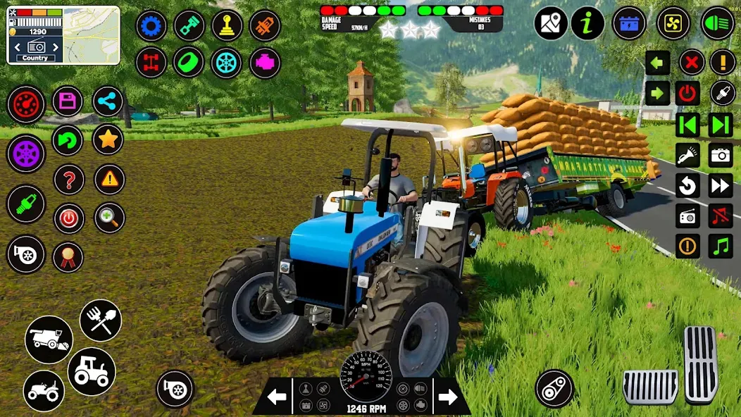 Indian Tractor Farming Games [MOD: Меню/Много денег] - Скриншот 4