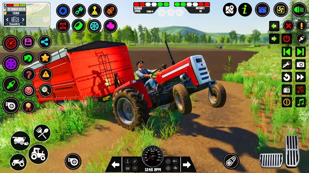Indian Tractor Farming Games [MOD: Меню/Много денег] - Скриншот 5