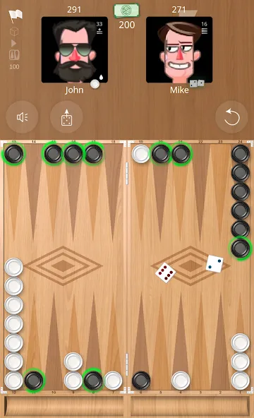 Backgammon Online [МОД: Деньги, Монеты и Меню MOD] Screenshot 1