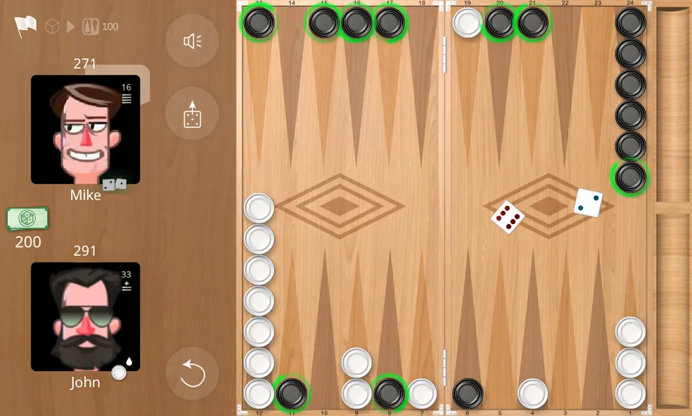 Backgammon Online [МОД: Деньги, Монеты и Меню MOD] Screenshot 3