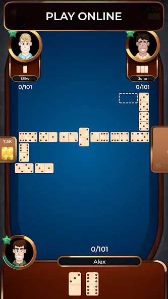 Dominoes Online [МОД: Много монет, Открытые уровни и Мега MOD] Screenshot 1