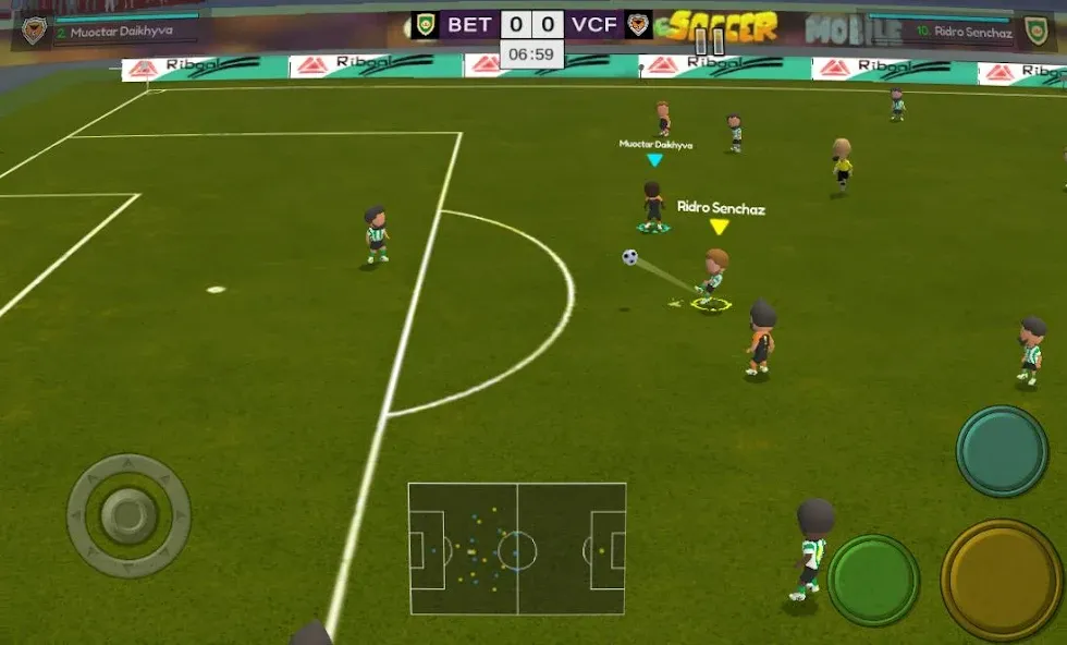 Super Arcade Soccer Mobile (упер Аркадный Футбол Мобильный) [МОД: Много денег, Монет и Все открыто] Screenshot 1