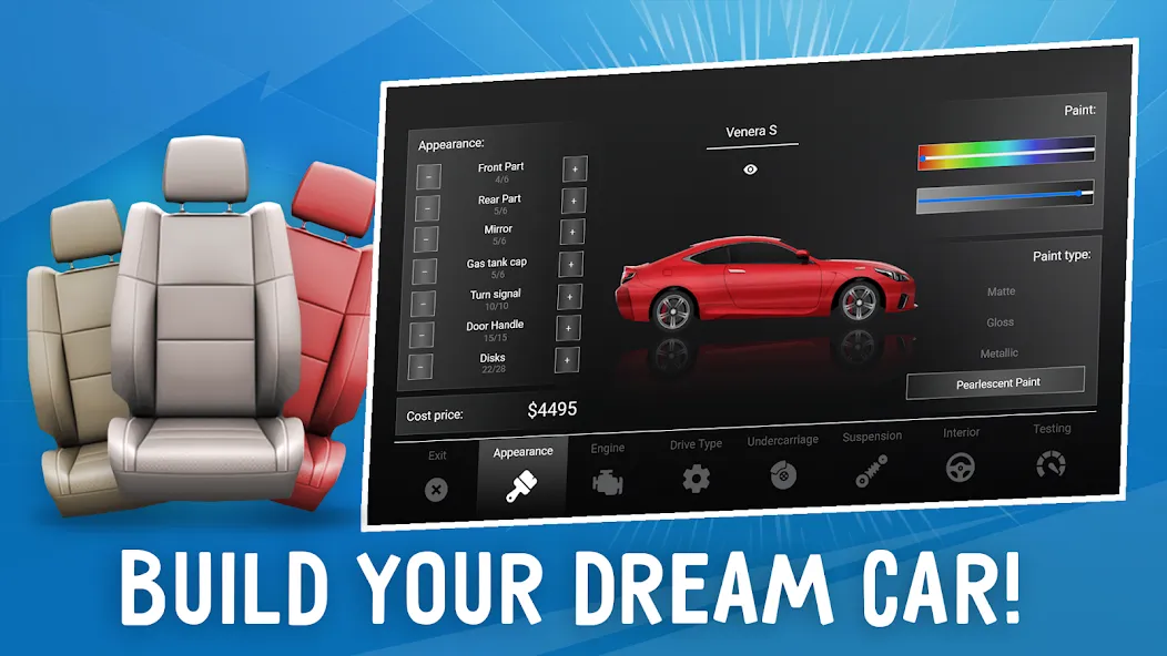 Car Company Tycoon (Кар Компани Тайкун) [МОД: Деньги, Монеты и Меню MOD] Screenshot 1