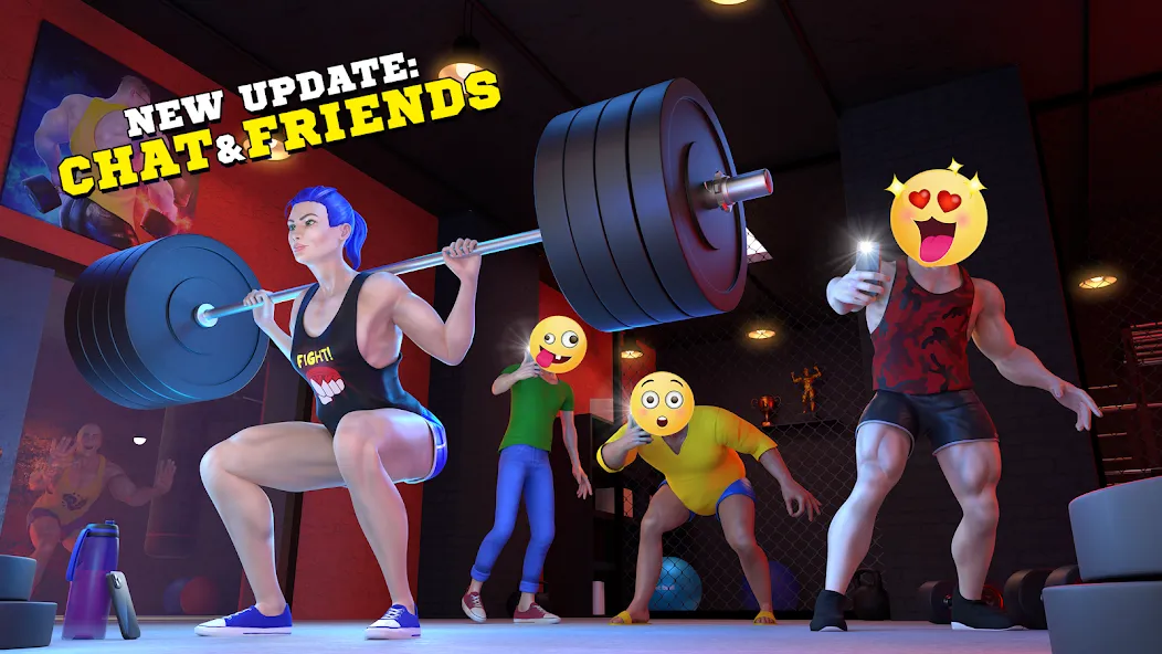 Fitness Gym Bodybuilding Pump [МОД: Все открыто, Дополнительные деньги и Меню MOD] Screenshot 1