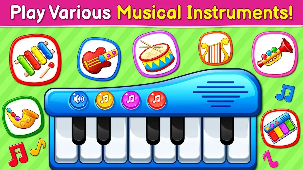 Baby Games: Piano & Baby Phone (Бейби Геймс) [МОД: Деньги, Монеты и Меню MOD] Screenshot 2