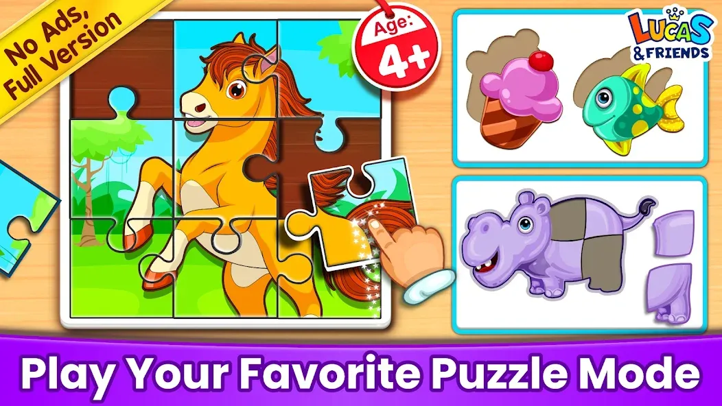 Puzzle Kids: Jigsaw Puzzles [МОД: Бесконечные деньги, Монеты и Мега MOD] Screenshot 1