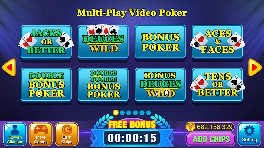 Video Poker Games - Multi Hand (Видео покер игры) [МОД: Много денег, Монет и Все открыто] Screenshot 1