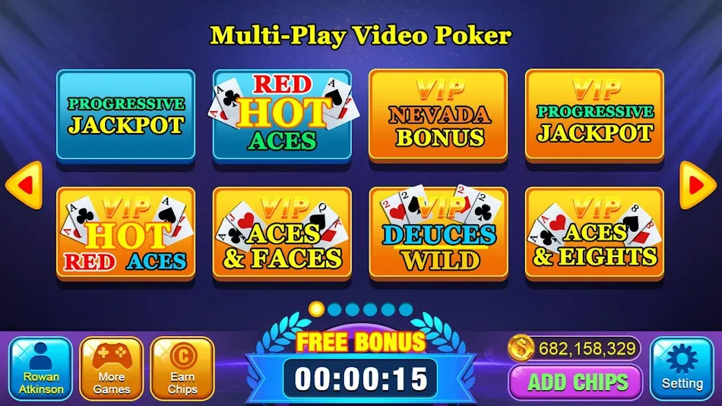 Video Poker Games - Multi Hand (Видео покер игры) [МОД: Много денег, Монет и Все открыто] Screenshot 3
