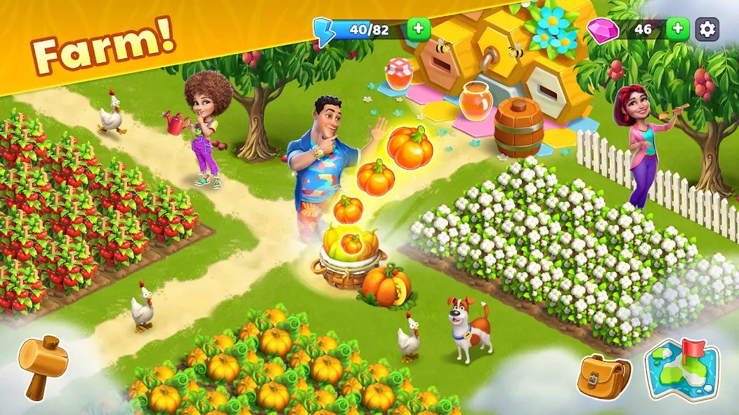 Bermuda Adventures Farm Island (Бермудские приключения) [МОД: Деньги, Монеты и Меню MOD] Screenshot 1
