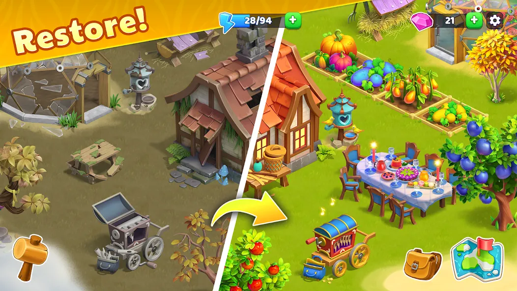 Bermuda Adventures Farm Island (Бермудские приключения) [МОД: Деньги, Монеты и Меню MOD] Screenshot 3