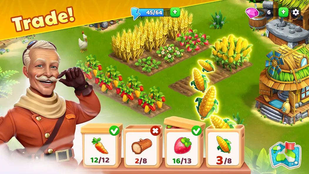 Bermuda Adventures Farm Island (Бермудские приключения) [МОД: Деньги, Монеты и Меню MOD] Screenshot 5