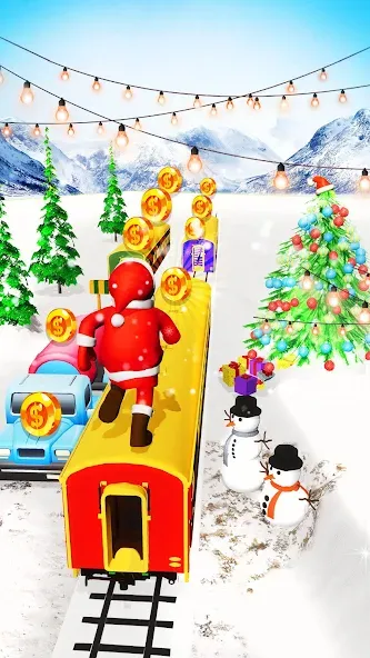 Xmas Santa Surfer Running Game (Ксмас Санта Серфер Раннинг Гейм) [МОД: Все открыто, Дополнительные деньги и Меню MOD] Screenshot 3