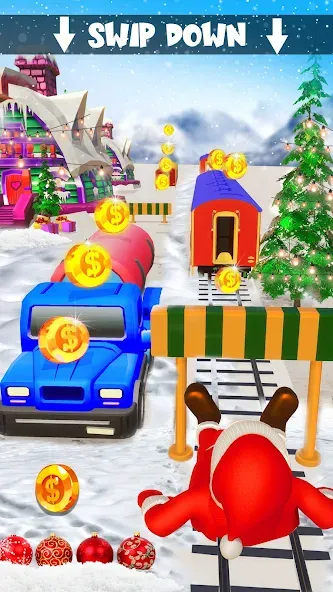 Xmas Santa Surfer Running Game (Ксмас Санта Серфер Раннинг Гейм) [МОД: Все открыто, Дополнительные деньги и Меню MOD] Screenshot 4