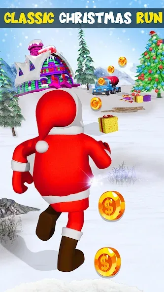 Xmas Santa Surfer Running Game (Ксмас Санта Серфер Раннинг Гейм) [МОД: Все открыто, Дополнительные деньги и Меню MOD] Screenshot 5