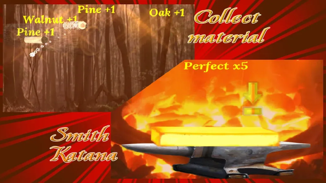 Katana Collection : blacksmith [МОД: Деньги, Монеты и Меню MOD] Screenshot 1
