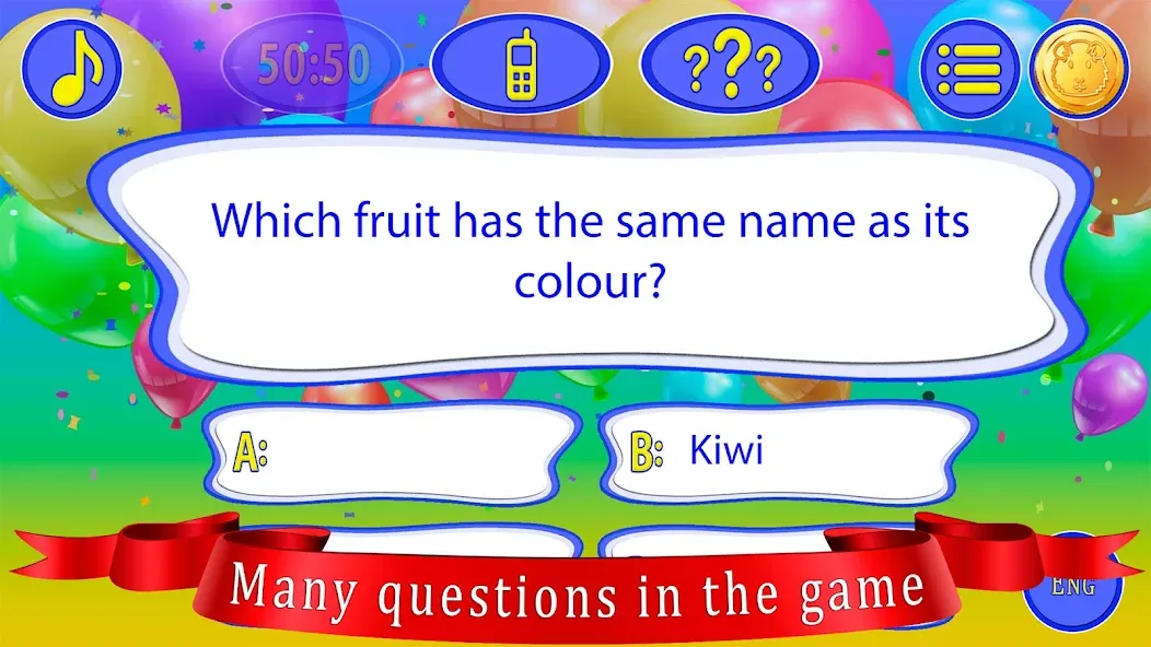 Kids Quiz Games: Millionaire [МОД: Бесконечные деньги, Монеты и Мега MOD] Screenshot 4