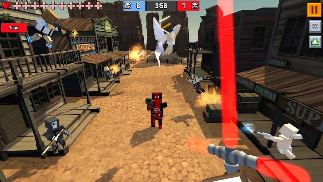 Pixel Fury Classic FPS Shooter (Пиксельная Ярость Классический ФПС Стрелок) [МОД: Меню, Бесконечные монеты и Открытые уровни] Screenshot 1