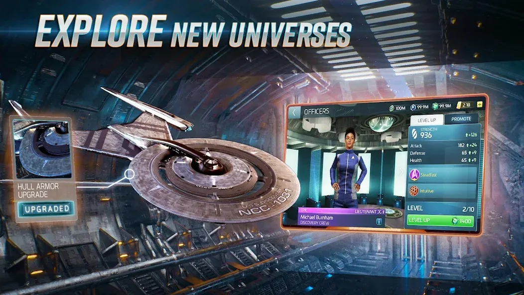 Star Trek™ Fleet Command (Стар Трек Флот Комманд) [МОД: Меню, Бесконечные монеты и Открытые уровни] Screenshot 1