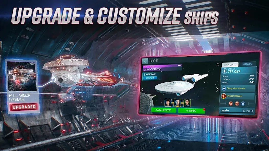 Star Trek™ Fleet Command (Стар Трек Флот Комманд) [МОД: Меню, Бесконечные монеты и Открытые уровни] Screenshot 2