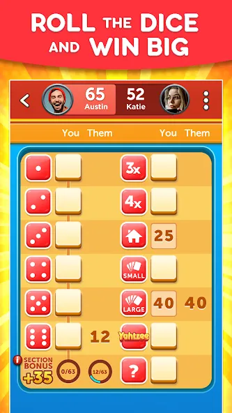 YAHTZEE With Buddies Dice Game (ЯХТЗИ с друзьями) [МОД: Меню, Бесконечные монеты и Открытые уровни] Screenshot 1