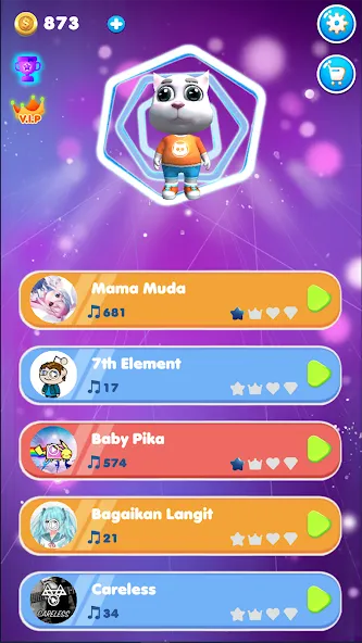 EDM Tom: Cat Dancing Tiles (ЭДМ Том) [МОД: Бесконечные деньги, Монеты и Мега MOD] Screenshot 1