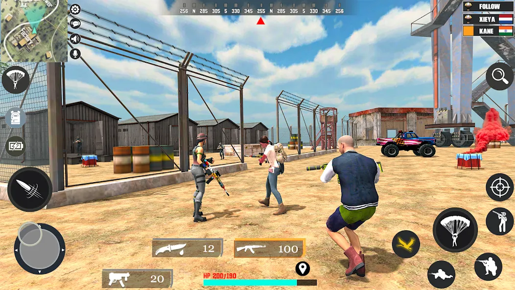Fps Fire Shooting Game Offline (Фпс Баттлграунд Мобайл Индия) [МОД: Меню, Бесконечные монеты и Открытые уровни] Screenshot 5