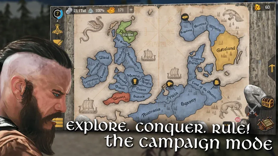 Vikings at War (Викинги в войне) [МОД: Много монет, Открытые уровни и Мега MOD] Screenshot 4