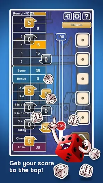 Yatzy Ultimate (Ятзи Ультимейт) [МОД: Все открыто, Дополнительные деньги и Меню MOD] Screenshot 2