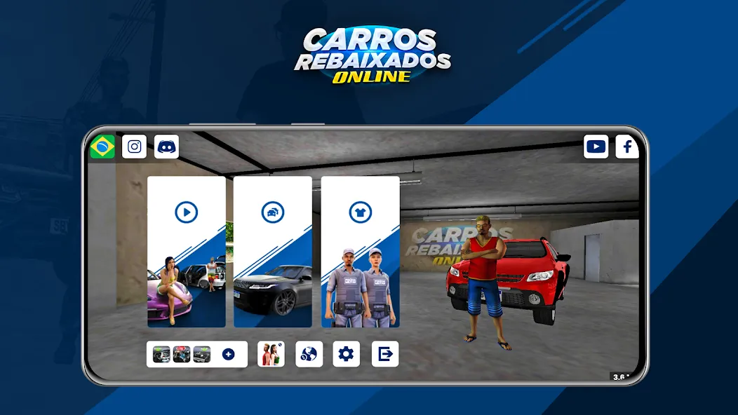 Carros Rebaixados Online (Каррос Ребайшадос Онлайн) [МОД: Деньги, Монеты и Меню MOD] Screenshot 1