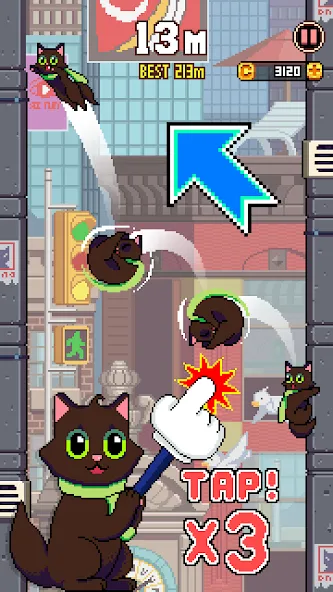 Cat Jump (Сэт Джамп) [МОД: Меню, Бесконечные монеты и Открытые уровни] Screenshot 2
