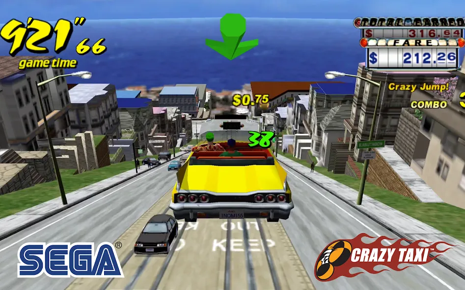 Crazy Taxi Classic (Крейзи Такси Классик) [МОД: Много денег, Монет и Все открыто] Screenshot 4