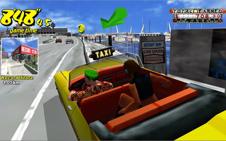 Crazy Taxi Classic (Крейзи Такси Классик) [МОД: Много денег, Монет и Все открыто] Screenshot 5