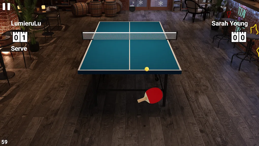Virtual Table Tennis (Виртуальный настольный теннис) [MOD: Меню/Много денег] - Скриншот 2