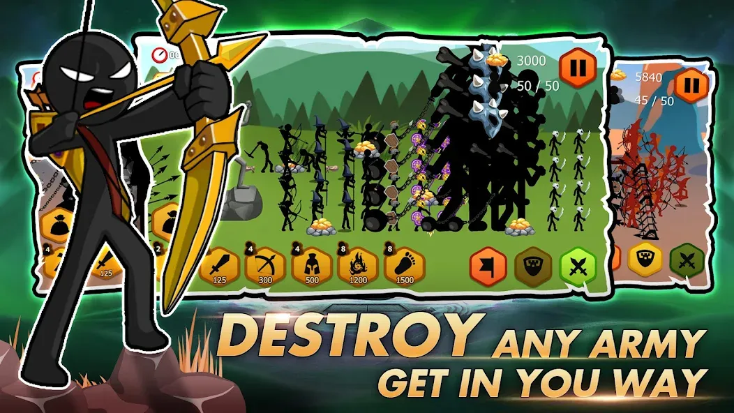 Stick Dynasty (Стритмен Баттл Уор) [МОД: Деньги, Монеты и Меню MOD] Screenshot 1