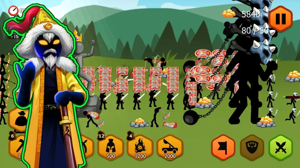 Stickman Battle 2: Empires War (Стикмен Битва 2) [МОД: Меню, Бесконечные монеты и Открытые уровни] Screenshot 5