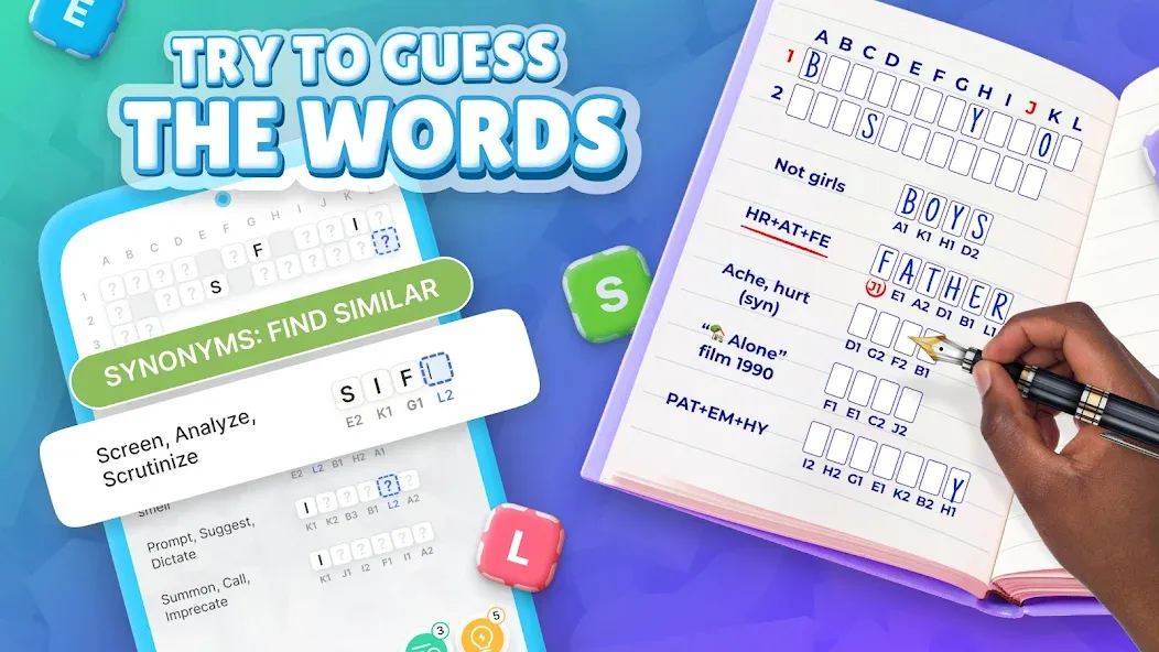 Acrostics－Cross Word Puzzles [МОД: Много монет, Открытые уровни и Мега MOD] Screenshot 1