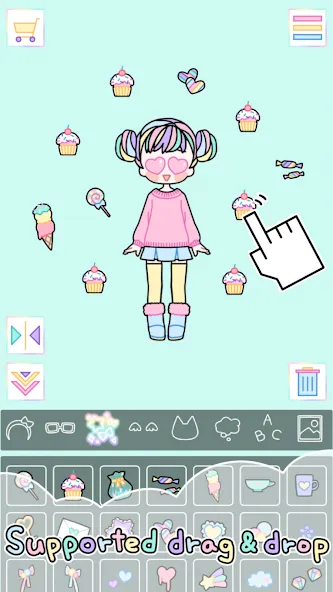 Pastel Girl : Dress Up Game [МОД: Меню, Бесконечные монеты и Открытые уровни] Screenshot 3