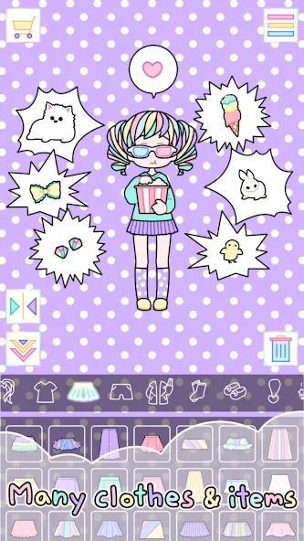 Pastel Girl : Dress Up Game [МОД: Меню, Бесконечные монеты и Открытые уровни] Screenshot 5