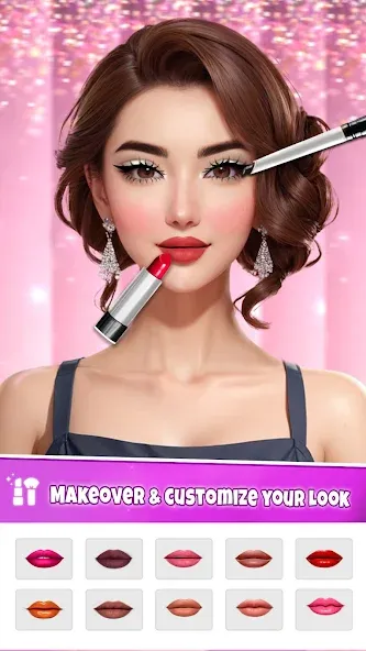 Fashion Artist: Makeup Game [МОД: Все открыто, Дополнительные деньги и Меню MOD] Screenshot 1
