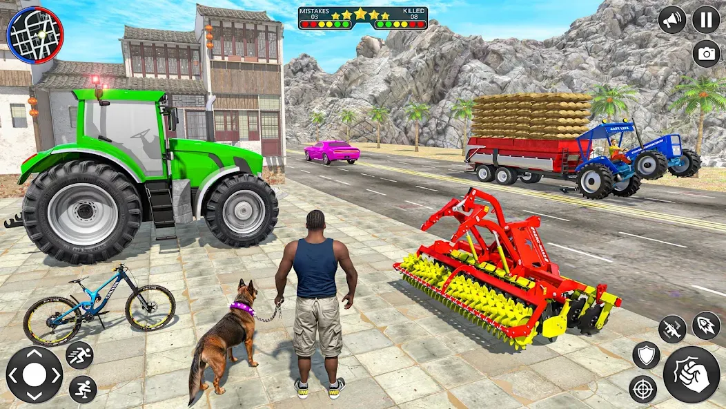 Indian Tractor Driving Game 3D (Фарминг Геймс) [МОД: Меню, Бесконечные монеты и Открытые уровни] Screenshot 1