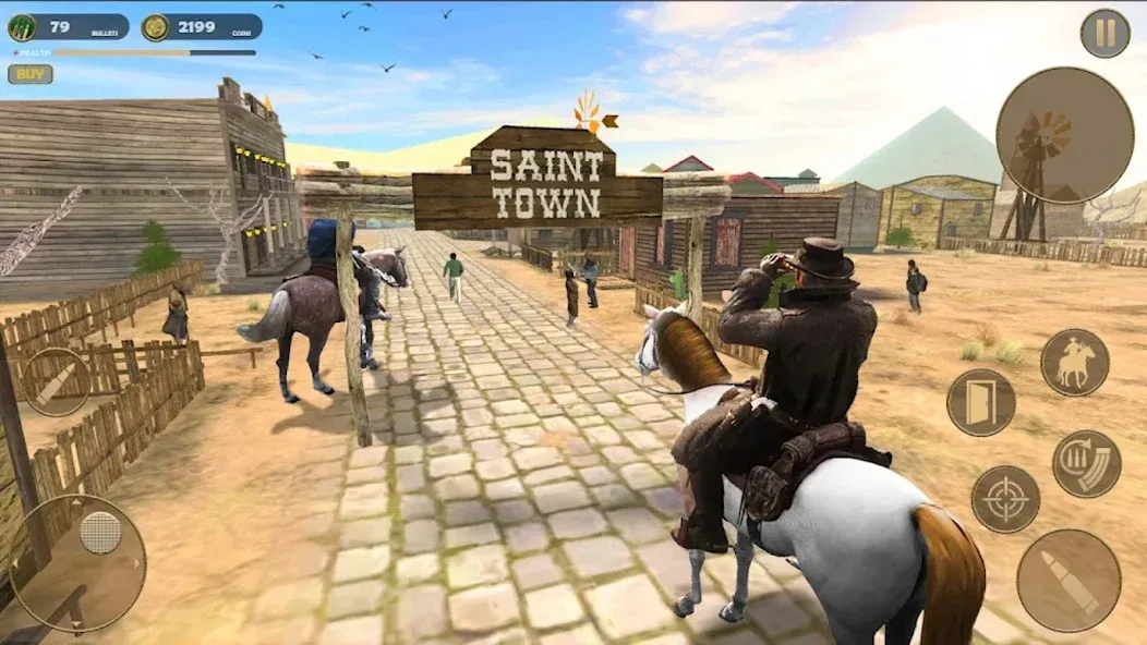 West Cowboy - Gunfighter Game (Уэст Ковбой) [МОД: Бесконечные деньги, Монеты и Мега MOD] Screenshot 2