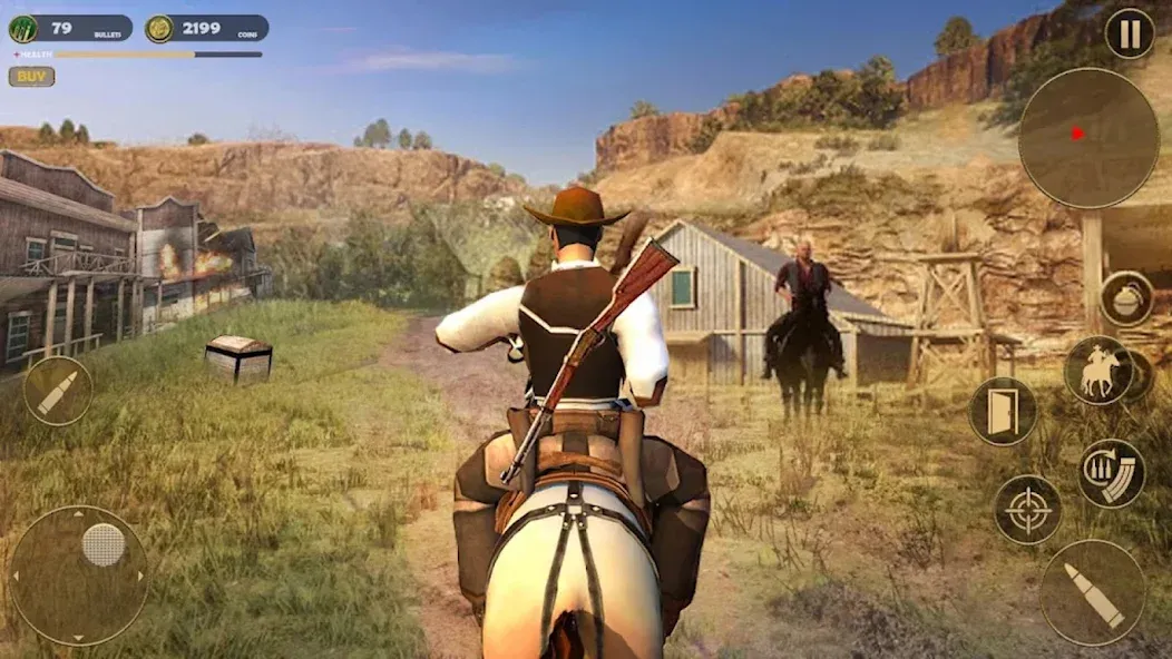 West Cowboy - Gunfighter Game (Уэст Ковбой) [МОД: Бесконечные деньги, Монеты и Мега MOD] Screenshot 3